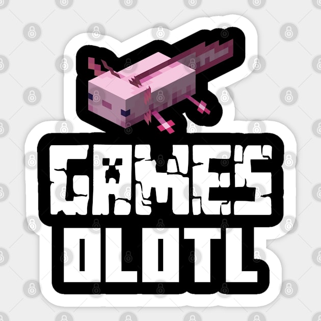 Funny Mcyt Gaming Valentines Day Gift, Gamer Saying I Axolotl Questions, Minecraft Lovers - Gamesolotl Sticker by EleganceSpace